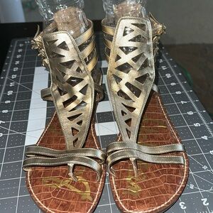 Sam Edelman Gold Gator Sandals Women’s 
size 9